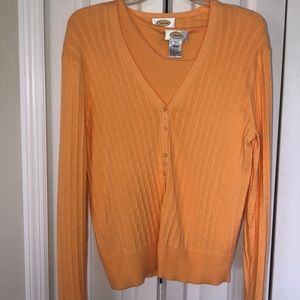 Talbots 2-Piece Tank Top & Cardigan Sweater Size L